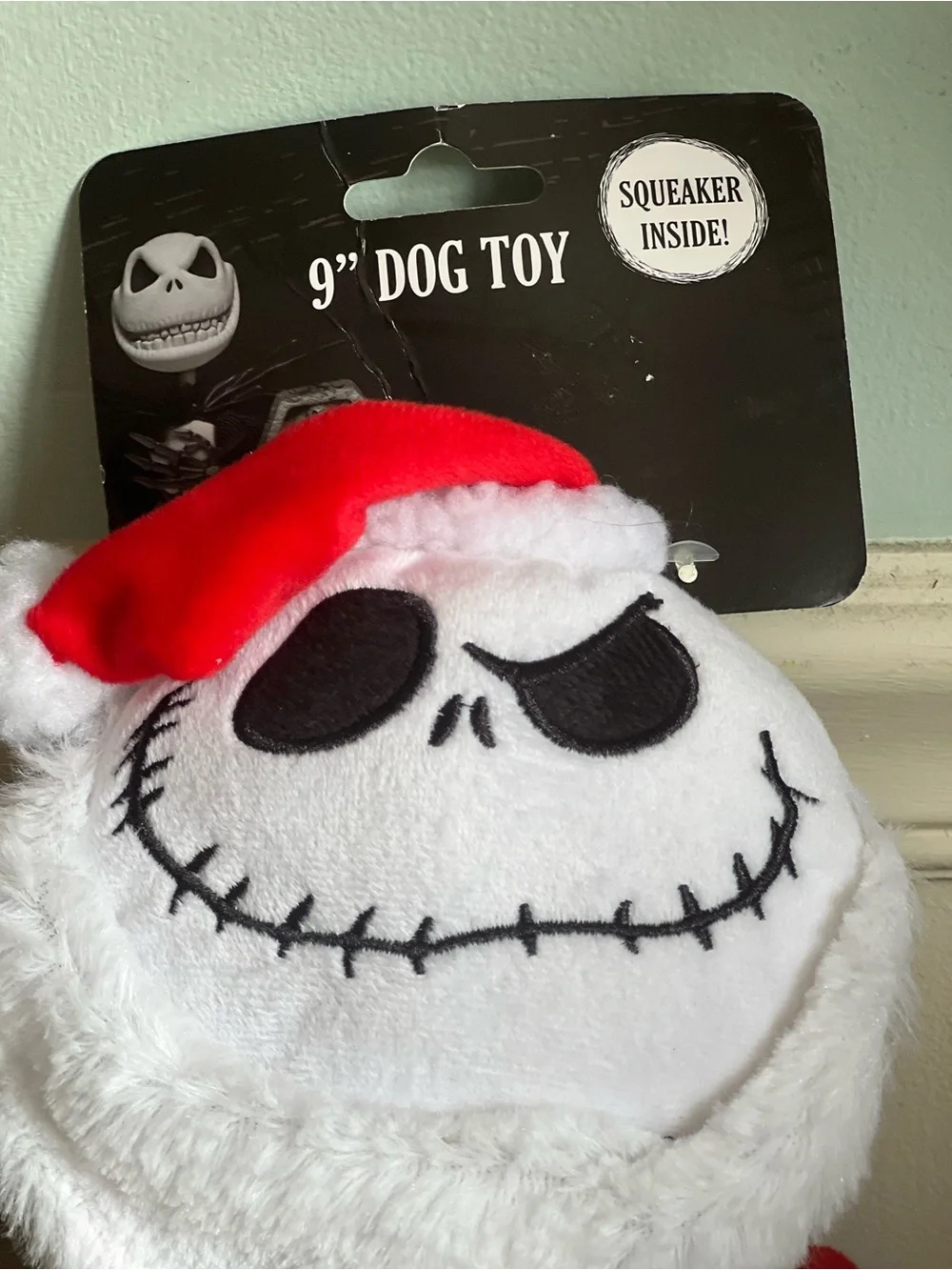 Jack Skellington Santa Dog Squeaker Toy